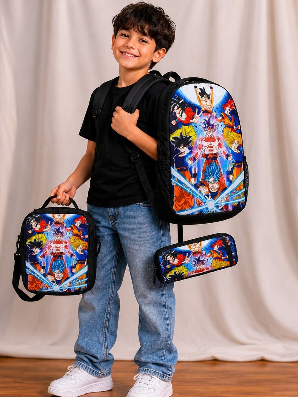 🥬Dragon Ball Backpack Set – Backpack, Lunch Bag & Pencil Pouch Bundle